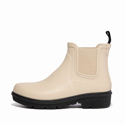 Botas de Lluvia Fitflop WONDERWELLY Contrast-Sole Chelsea Mujer Creme | Chile-70182