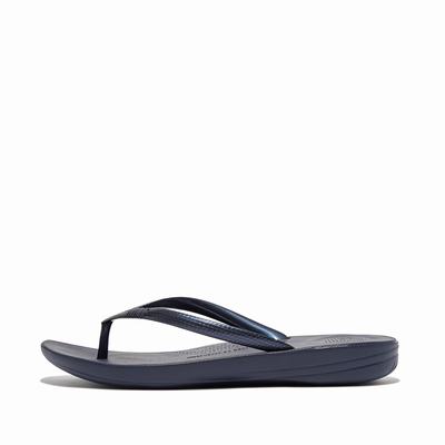 Chanclas Fitflop IQUSHION Ergonomic Mujer Azul Marino | Chile-25098