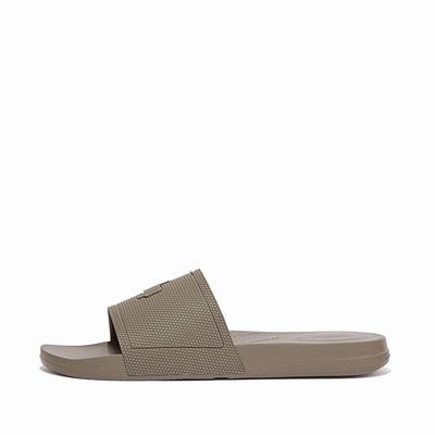 Chanclas Fitflop IQUSHION Pool Slides Hombre Gris | Chile-15607