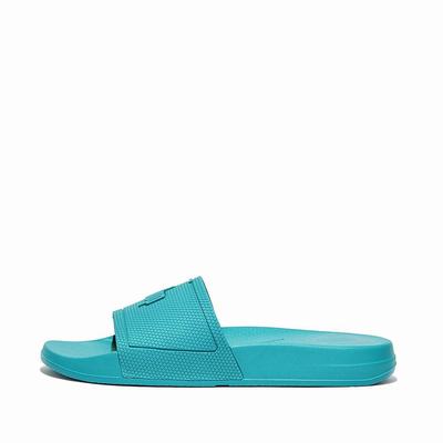 Chanclas Fitflop IQUSHION Pool Slides Mujer Azules | Chile-41235