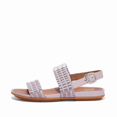 Sandalias Fitflop GRACIE Art-Denim Backstrap Mujer Rosas | Chile-24971