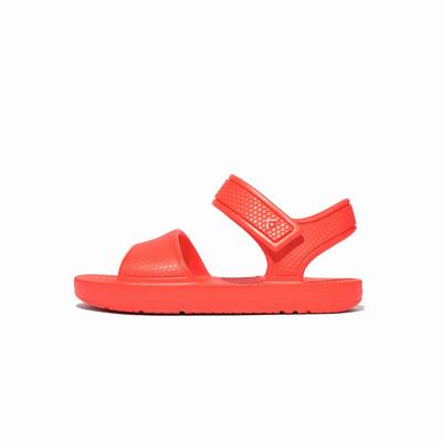 Sandalias Fitflop IQUSHION Ergonomic Back-Strap Niños Naranjas | Chile-49603