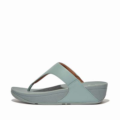 Sandalias Fitflop LULU Leather Toe-Post Mujer Azules | Chile-64980