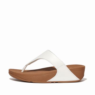 Sandalias Fitflop LULU Leather Toe-Post Mujer Blancas | Chile-65928