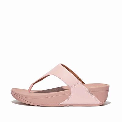 Sandalias Fitflop LULU Leather Toe-Post Mujer Rosas | Chile-70928