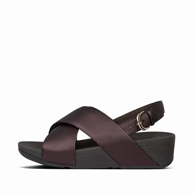 Sandalias Fitflop LULU Metallic Leather Mujer Chocolate | Chile-15473