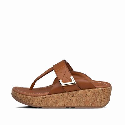 Sandalias Fitflop REMI Adjustable Leather Mujer Marrones Claro | Chile-49153