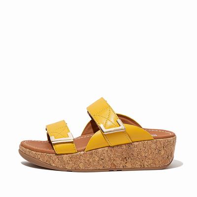 Sandalias Fitflop REMI Adjustable Slides Mujer Naranjas Amarillo | Chile-65820