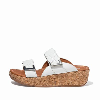 Sandalias Fitflop REMI Adjustable Slides Mujer Blancas | Chile-76598