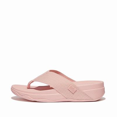 Sandalias Fitflop SURFA Webbing Toe-Post Mujer Rosas | Chile-97106