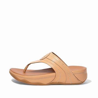 Sandalias Fitflop WALKSTAR Limited Edition Toe-Post Mujer Beige | Chile-63815