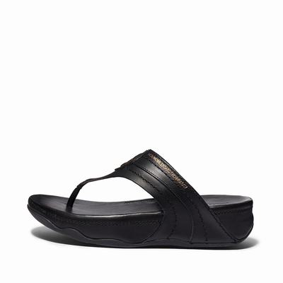 Sandalias Fitflop WALKSTAR Limited Edition Toe-Post Mujer Negras | Chile-98125