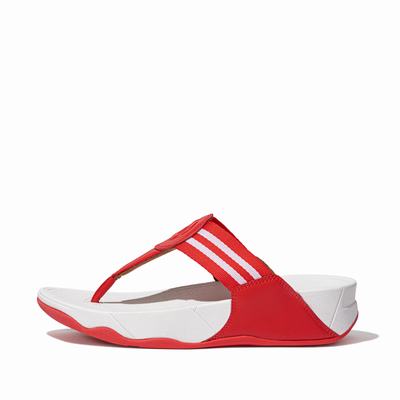 Sandalias Fitflop WALKSTAR Webbing Toe-Post Mujer Rojas | Chile-48356