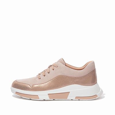 Zapatillas Fitflop FREYA Suede Mujer Beige | Chile-17496