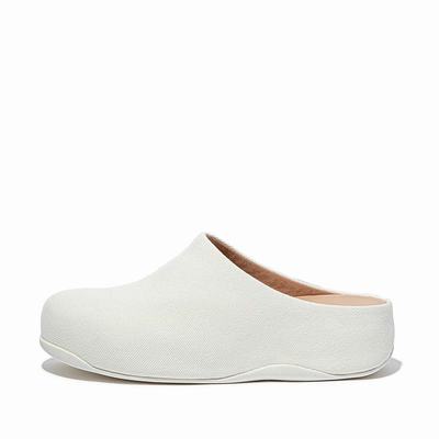 Zuecos Fitflop SHUV Canvas Mujer Creme | Chile-59140