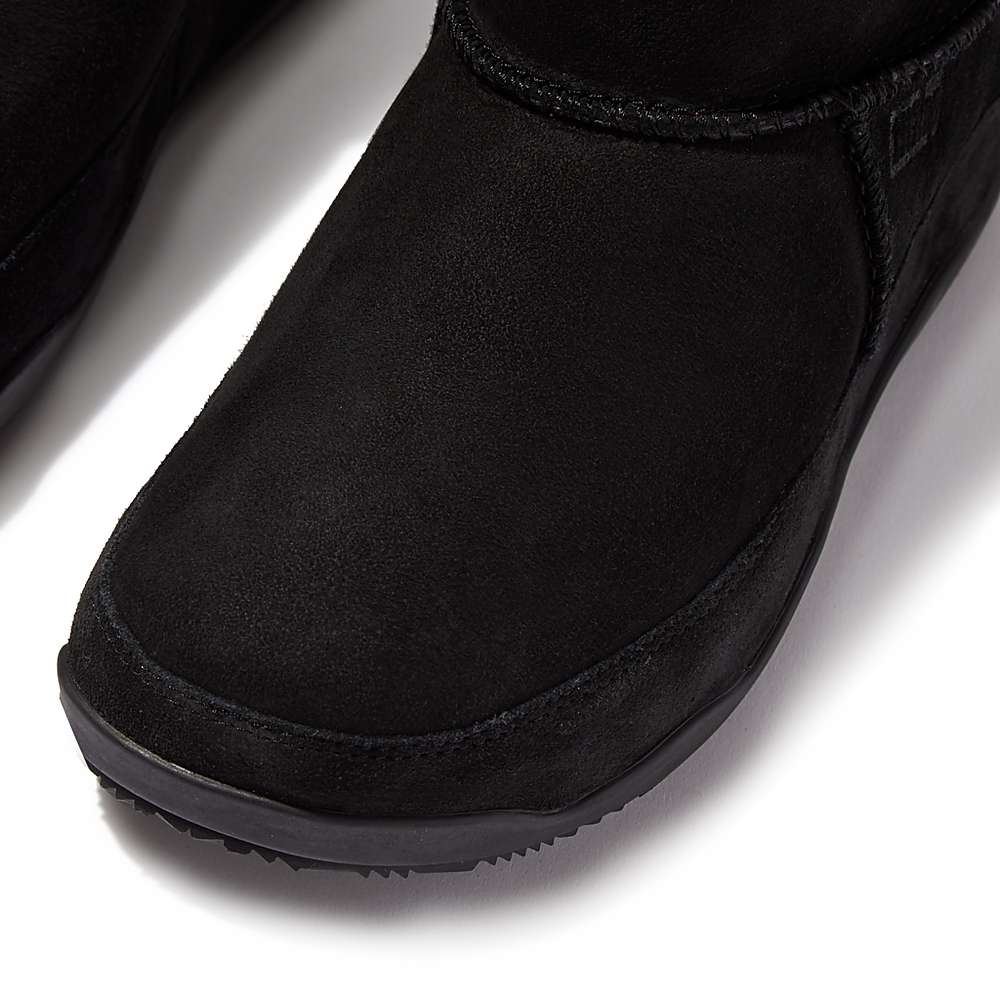 Botas de Invierno Fitflop Original MUKLUK SHORTY Double-Faced Shearling Mujer Negras | Chile-19683