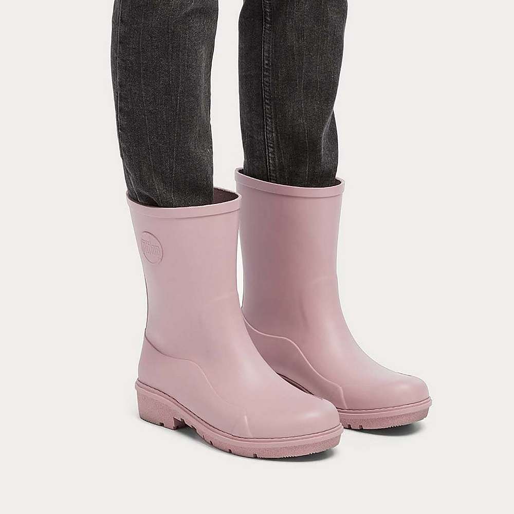 Botas de Lluvia Fitflop WONDERWELLY Short Mujer Rosas | Chile-35174