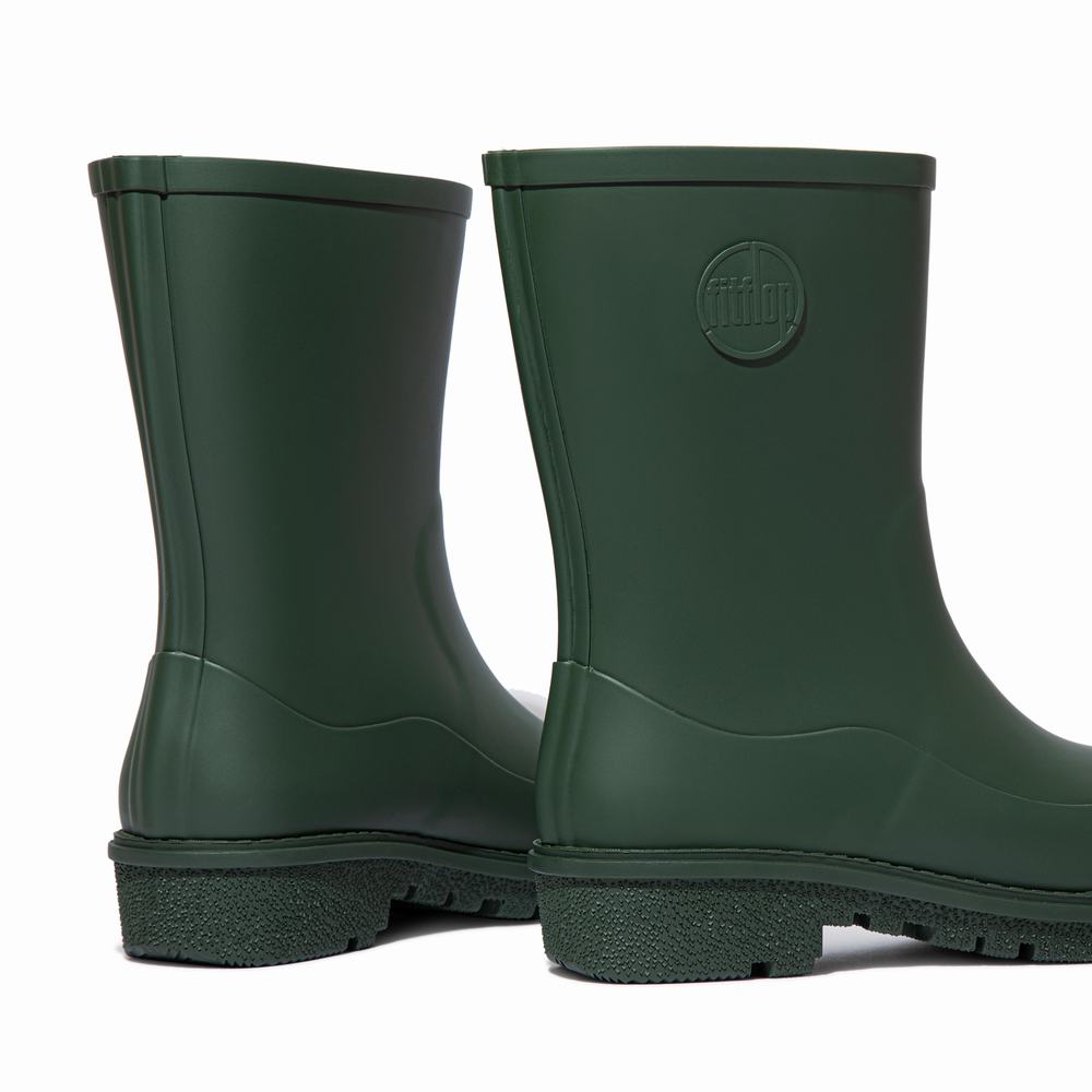 Botas de Lluvia Fitflop WONDERWELLY Short Mujer Verde Oscuro | Chile-95248