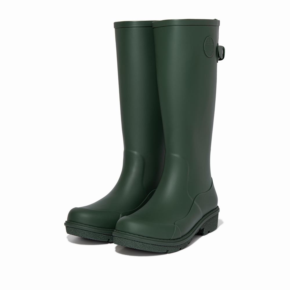 Botas de Lluvia Fitflop WONDERWELLY Tall Mujer Verde Oscuro | Chile-02631