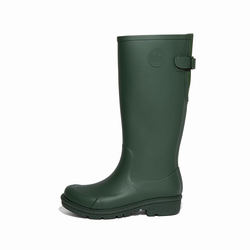 Botas de Lluvia Fitflop WONDERWELLY Tall Mujer Verde Oscuro | Chile-02631