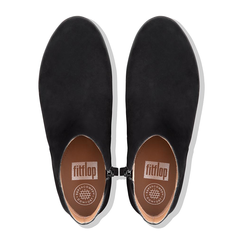 Botines Fitflop SUMI Suede Mujer Negras | Chile-07283