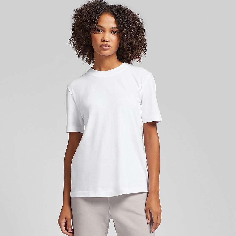 Camiseta Fitflop BASIC THREADS Crew Mujer Blancas | Chile-67821