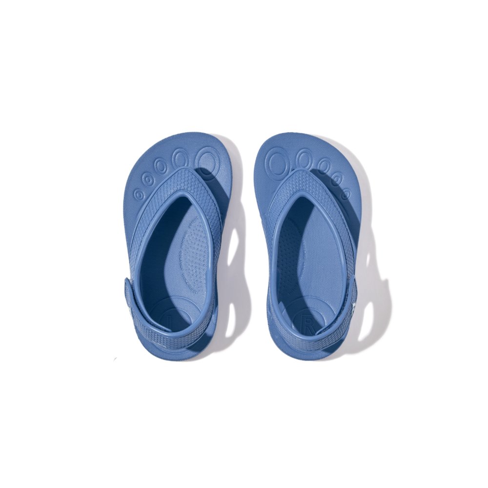 Chanclas Fitflop IQUSHION Ergonomic Back-Strap Niños Azules | Chile-09618