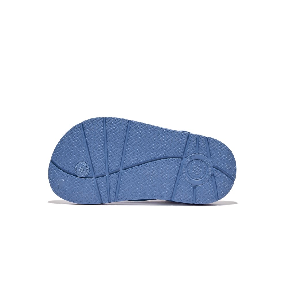 Chanclas Fitflop IQUSHION Ergonomic Back-Strap Niños Azules | Chile-09618