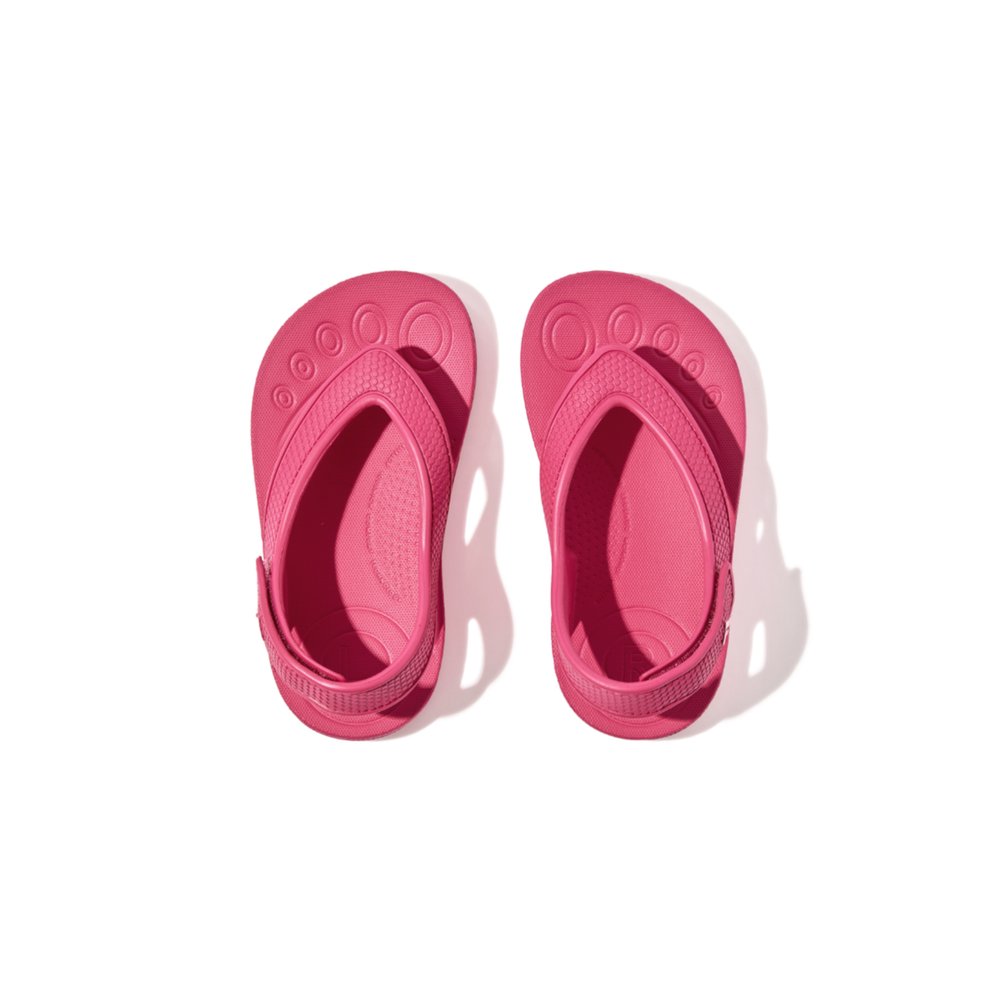 Chanclas Fitflop IQUSHION Ergonomic Back-Strap Niños Rosas | Chile-38570