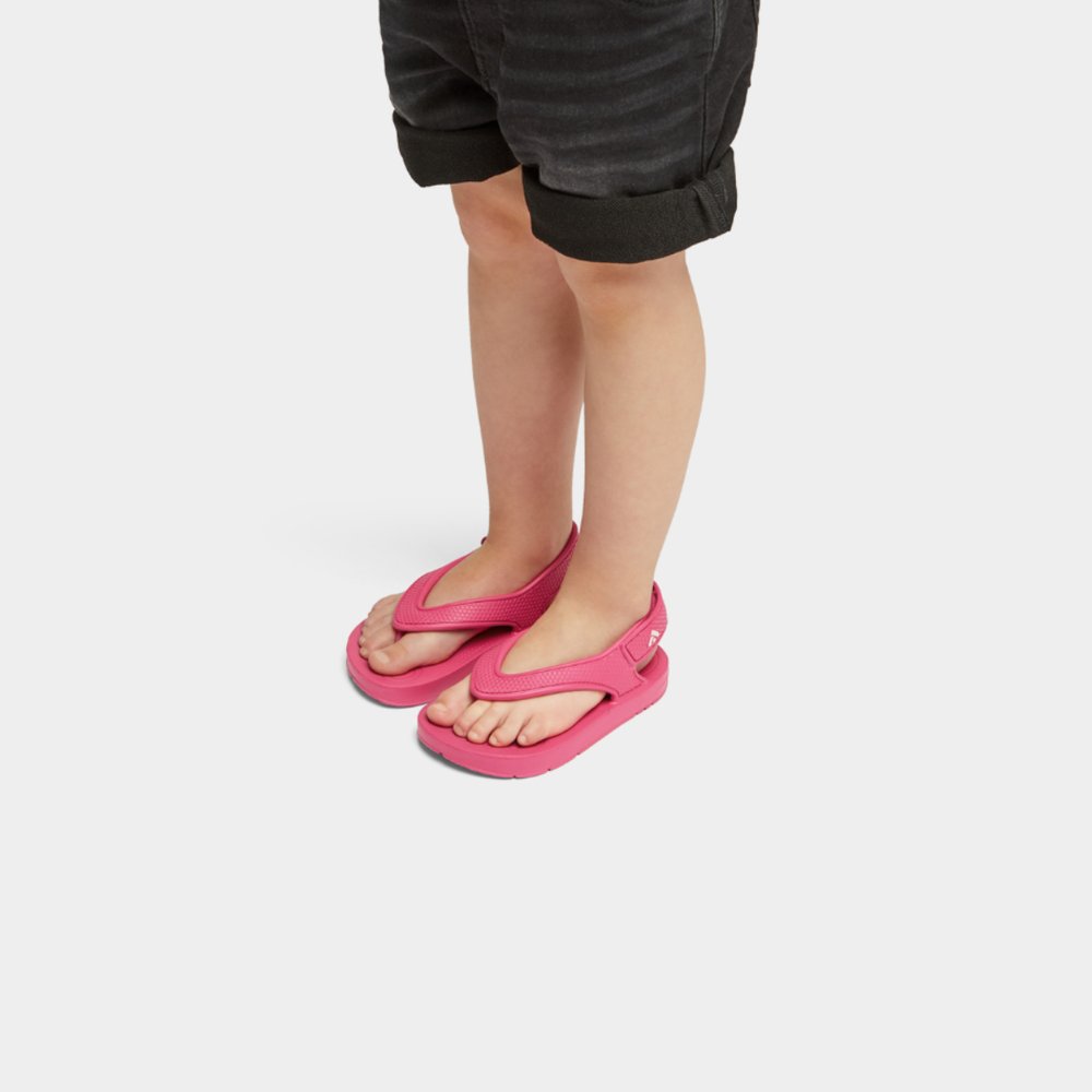 Chanclas Fitflop IQUSHION Ergonomic Back-Strap Niños Rosas | Chile-38570