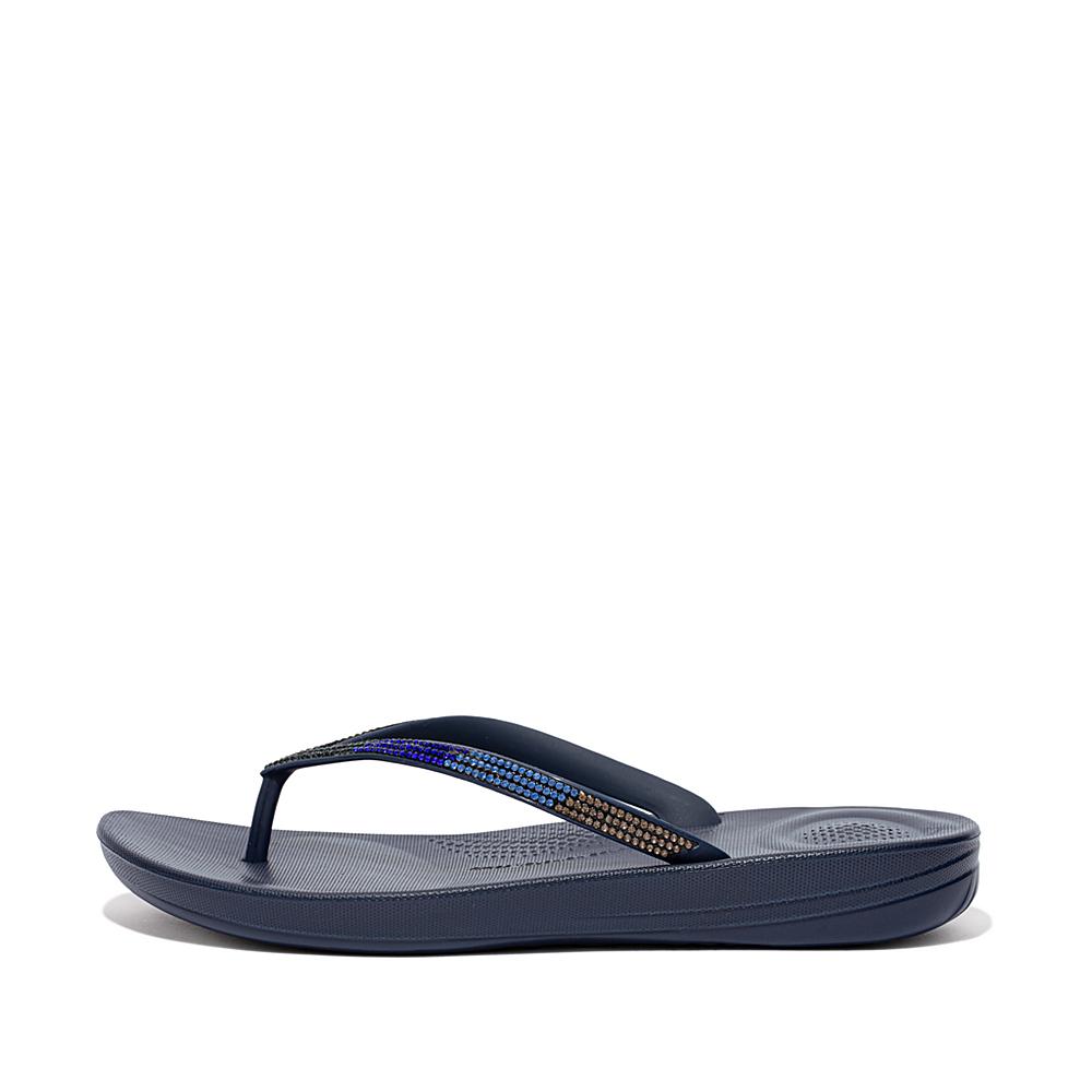 Chanclas Fitflop IQUSHION Ombre Sparkle Mujer Azul Marino | Chile-67352