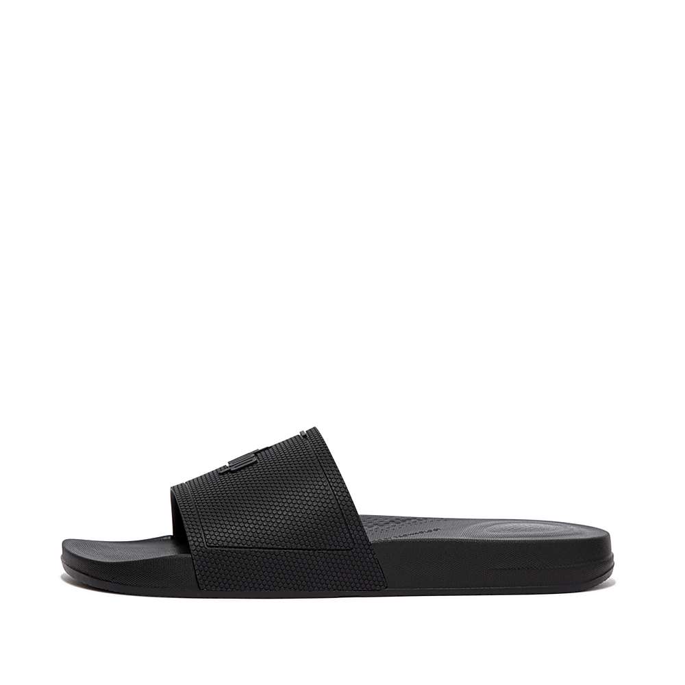 Chanclas Fitflop IQUSHION Pool Hombre Negras | Chile-87013