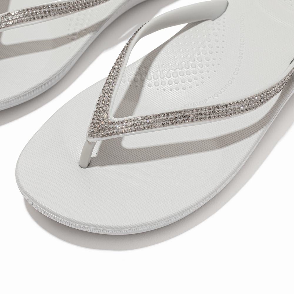 Chanclas Fitflop IQUSHION Sparkle Ergonomic Mujer Gris | Chile-92673