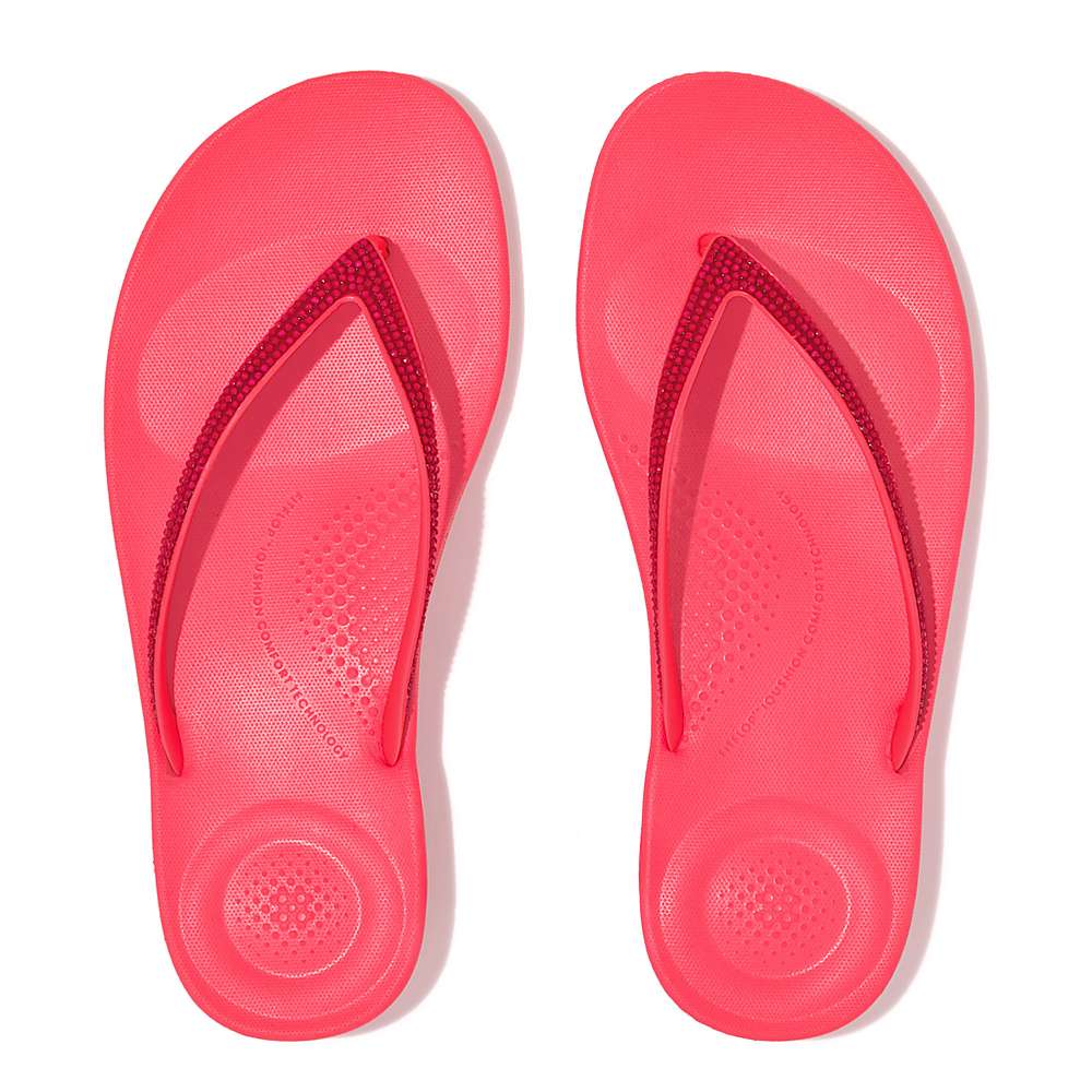 Chanclas Fitflop IQUSHION Sparkle Mujer Rosas | Chile-53721