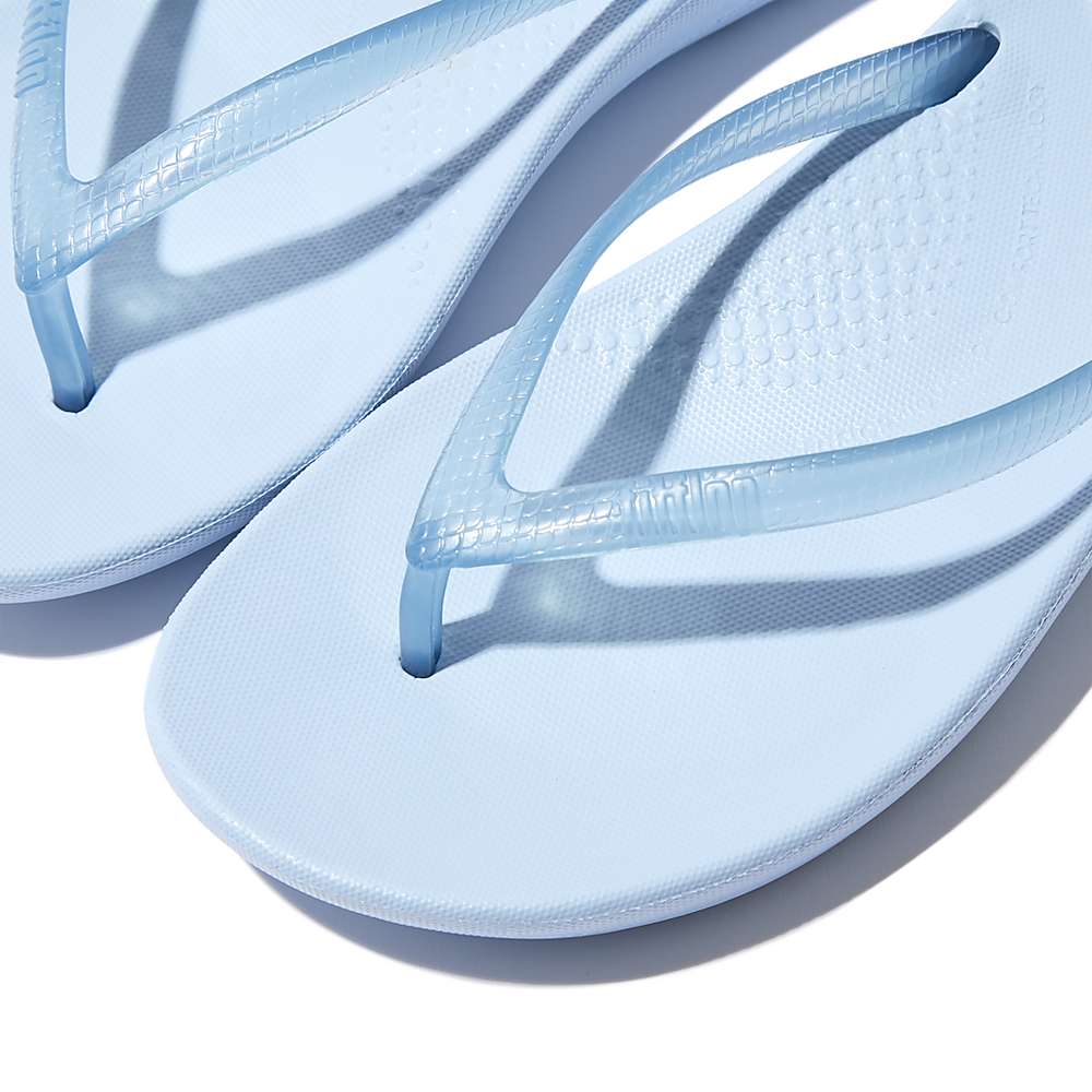 Chanclas Fitflop IQUSHION Transparent Mujer Azules | Chile-92687