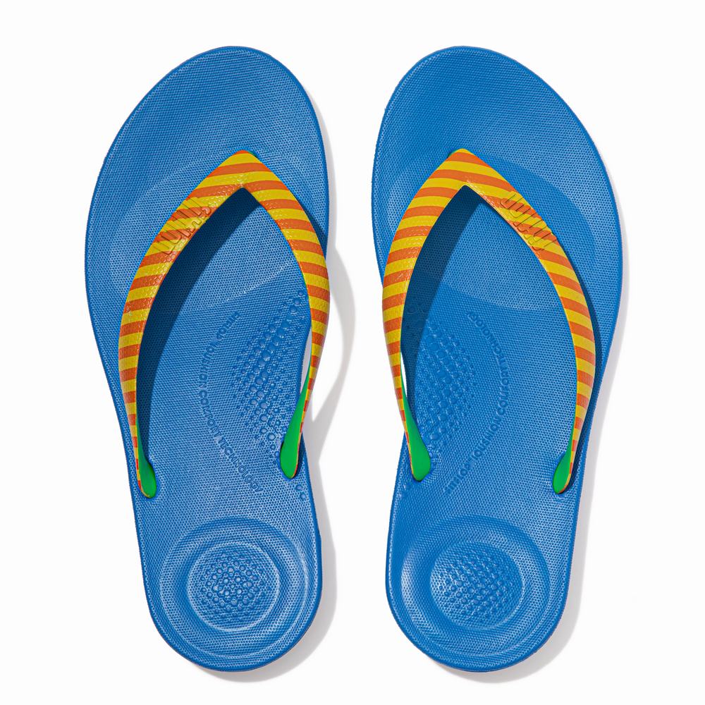 Chanclas Fitflop IQUSHION X Yinka Ilori Hombre Amarillo Rojas | Chile-07285