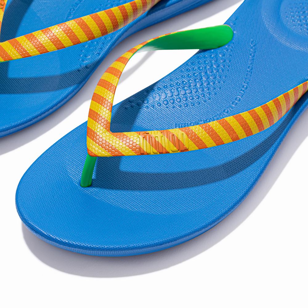 Chanclas Fitflop IQUSHION X Yinka Ilori Hombre Amarillo Rojas | Chile-07285