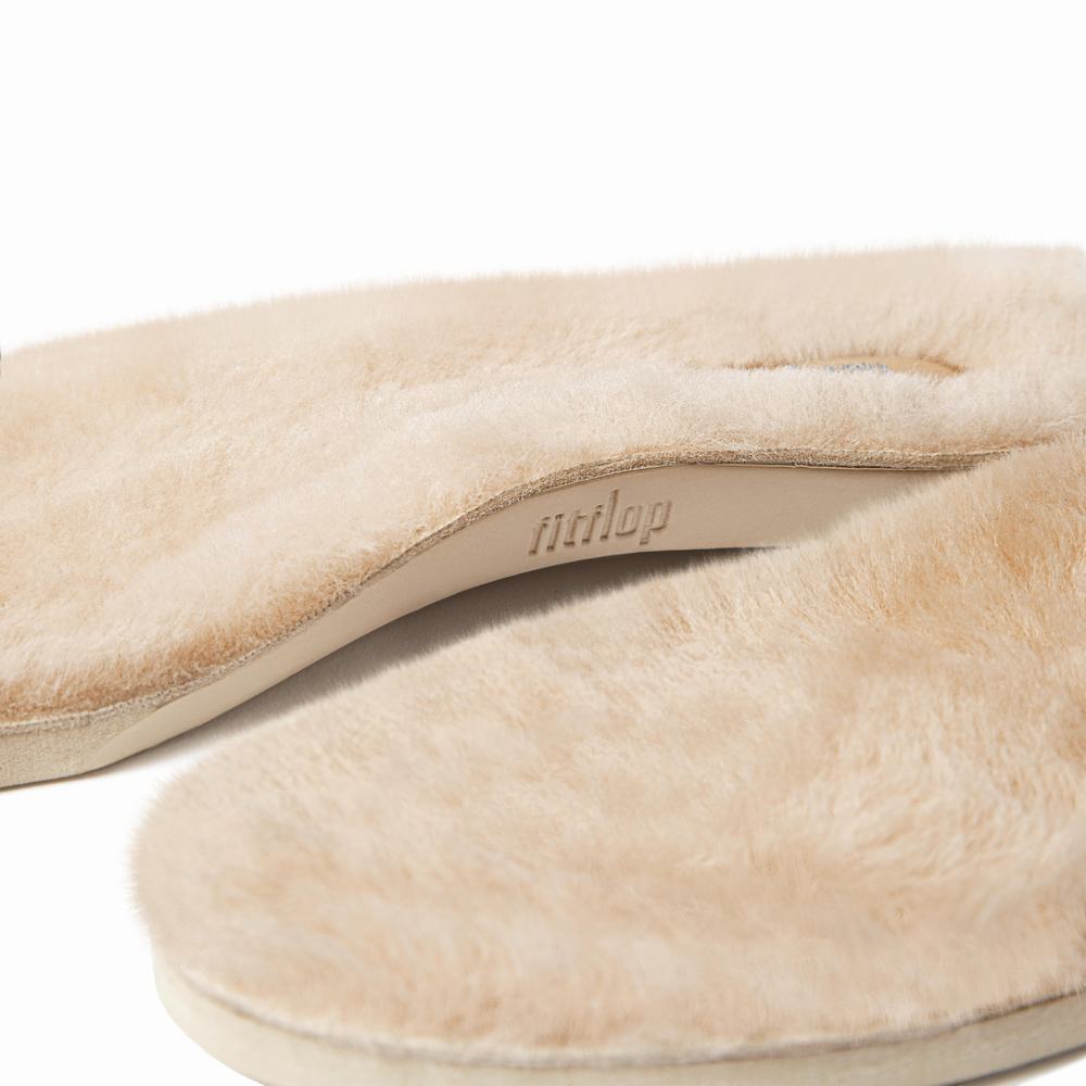 Plantillas Fitflop WONDERWELLY Luxe Shearling Insoles 1 Pair Mujer Creme | Chile-47801