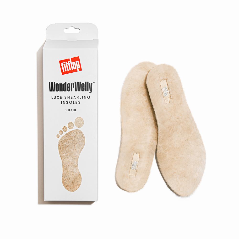 Plantillas Fitflop WONDERWELLY Luxe Shearling Insoles 1 Pair Mujer Creme | Chile-47801