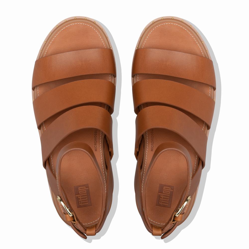 Sandalias De Cuña Fitflop ELOISE Espadrille Mujer Marrones Claro | Chile-18047