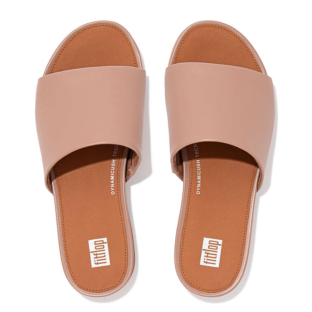 Sandalias Fitflop GRACIE Leather Mujer Beige | Chile-76108