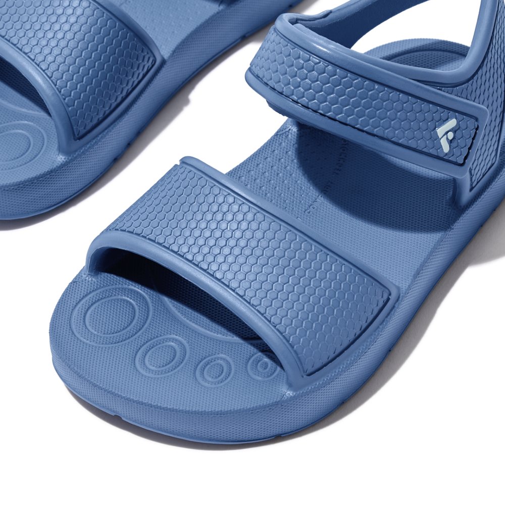 Sandalias Fitflop IQUSHION Ergonomic Back-Strap Niños Azules | Chile-08172