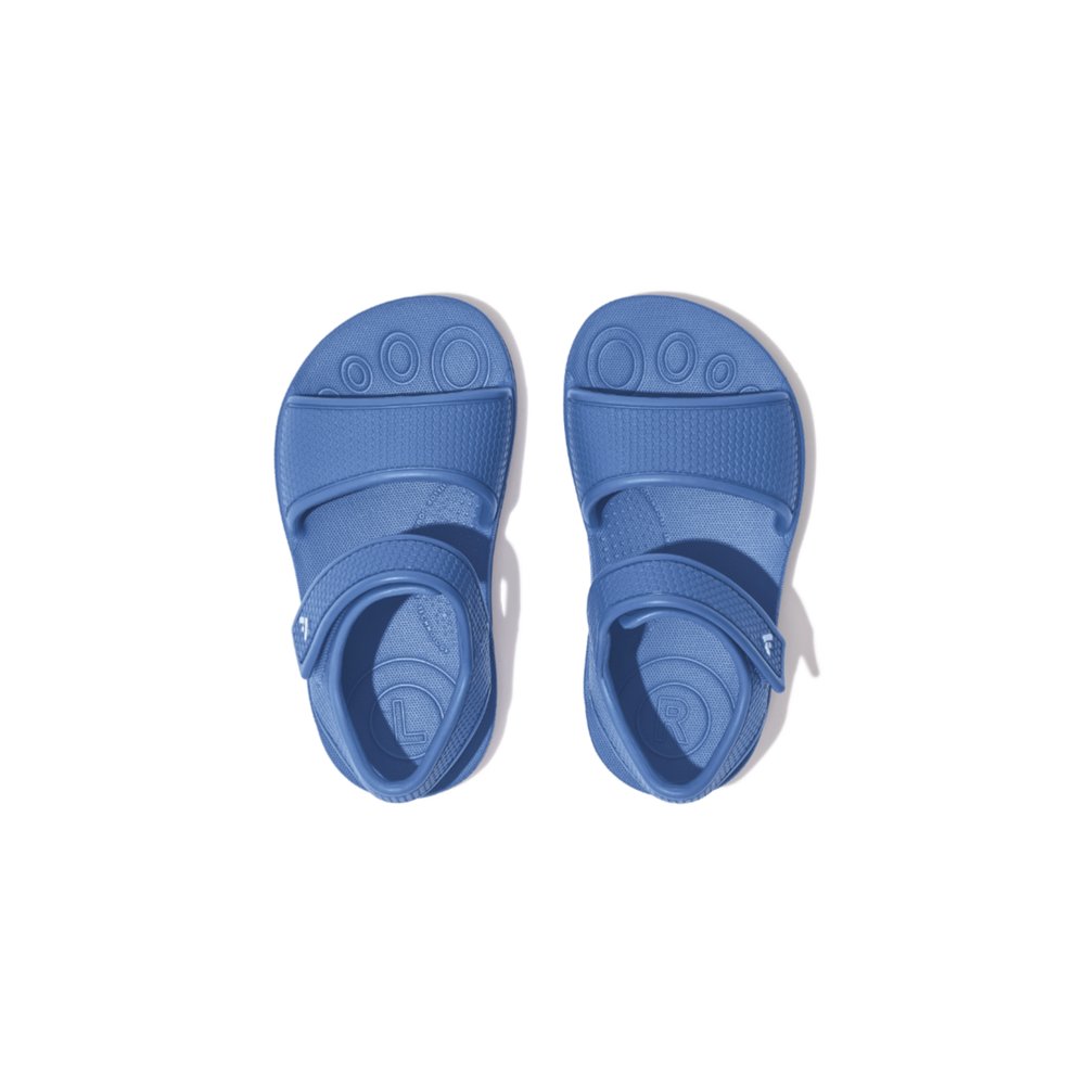 Sandalias Fitflop IQUSHION Ergonomic Back-Strap Niños Azules | Chile-08172