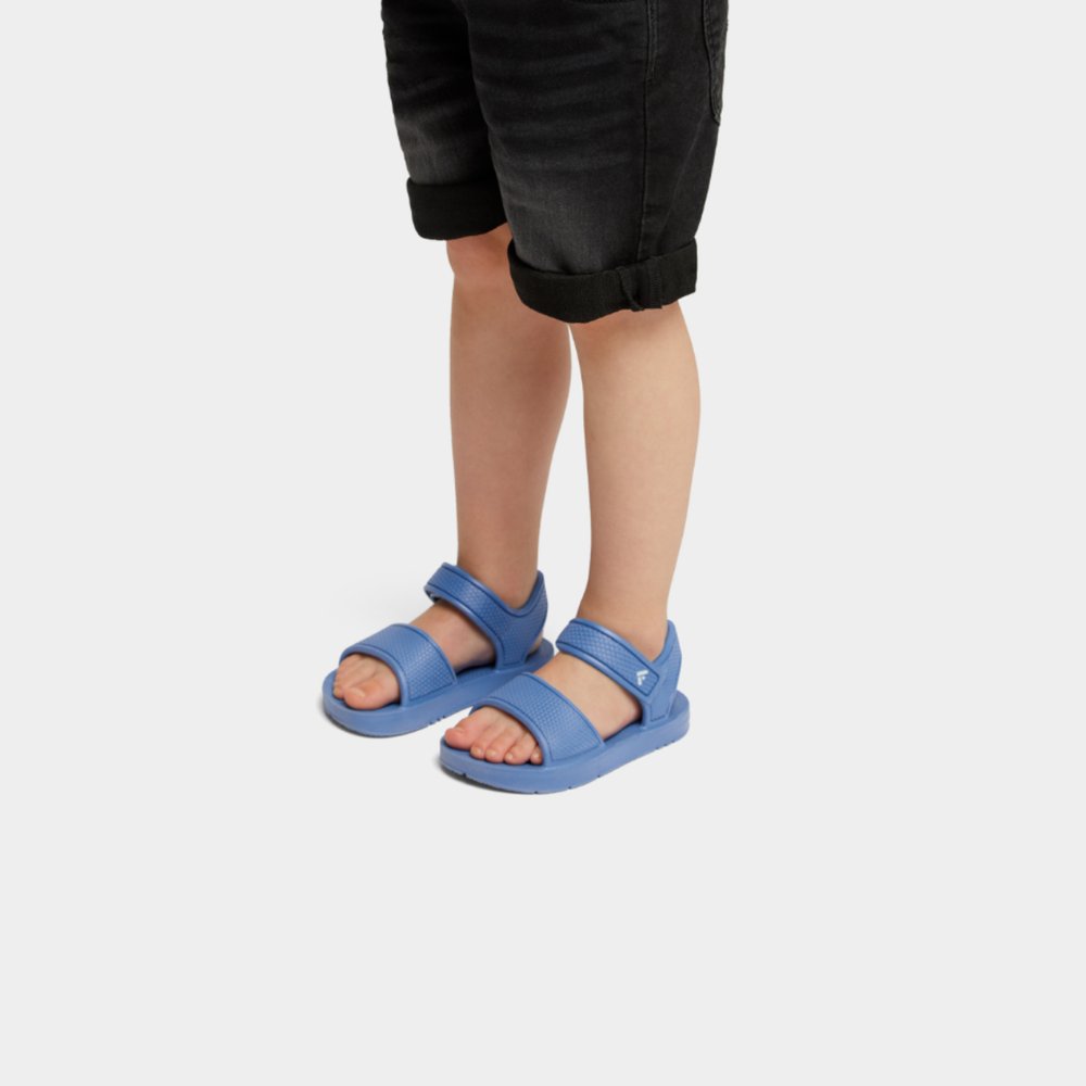 Sandalias Fitflop IQUSHION Ergonomic Back-Strap Niños Azules | Chile-08172