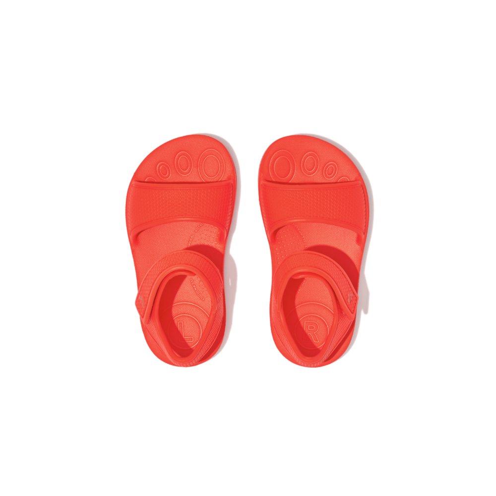 Sandalias Fitflop IQUSHION Ergonomic Back-Strap Niños Naranjas | Chile-49603