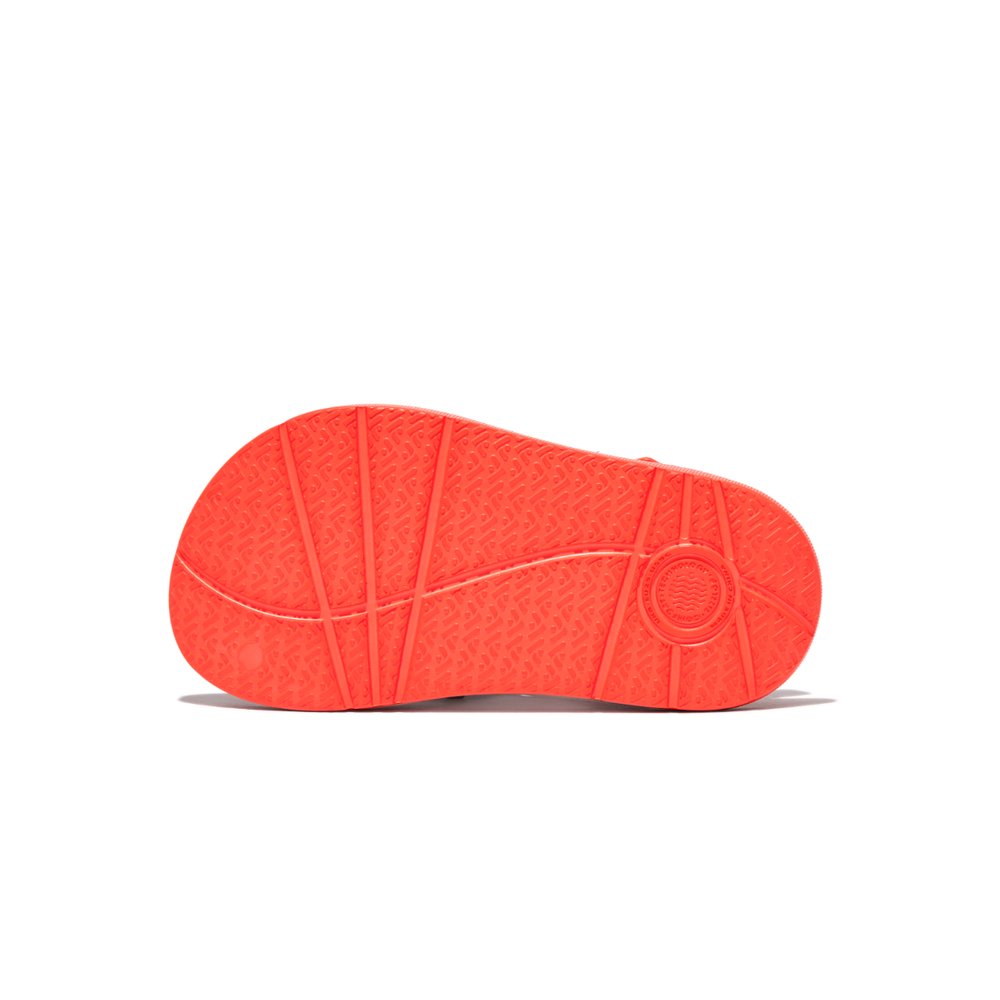 Sandalias Fitflop IQUSHION Ergonomic Back-Strap Niños Naranjas | Chile-49603