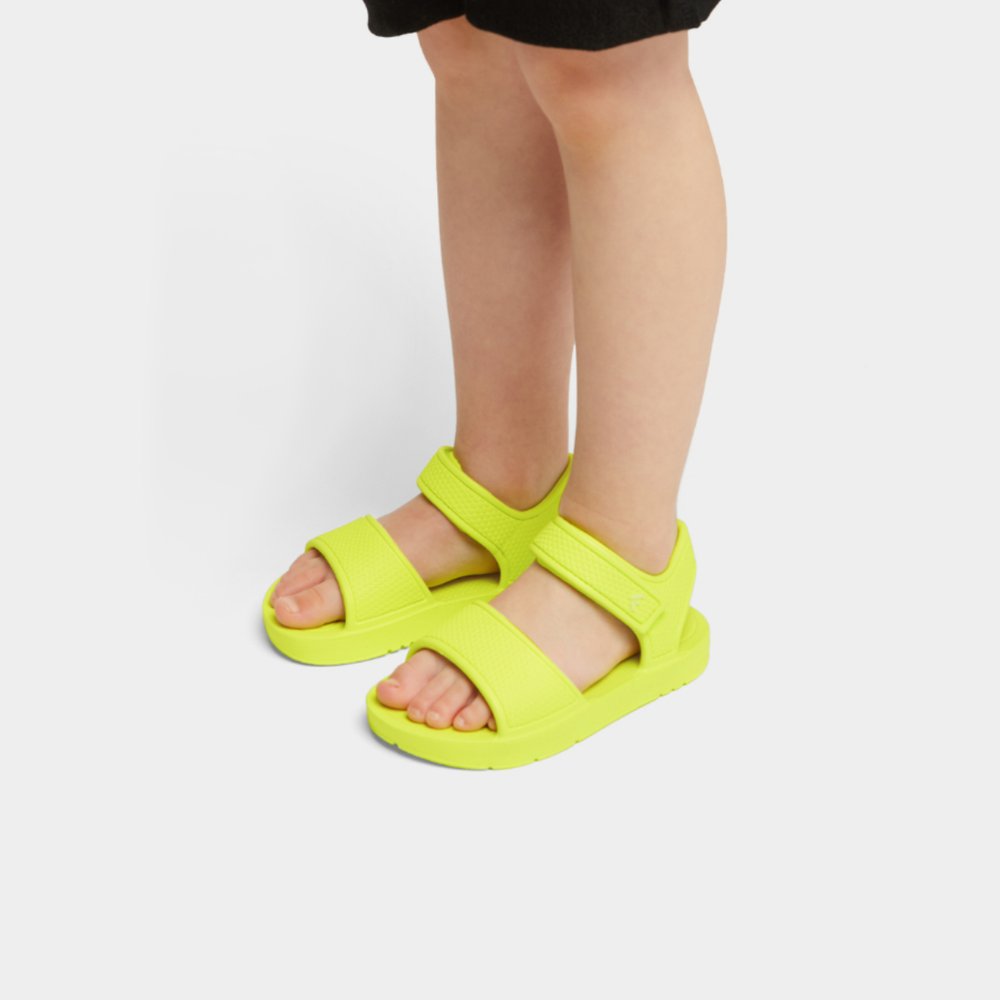 Sandalias Fitflop IQUSHION Ergonomic Back-Strap Niños Amarillo | Chile-72386