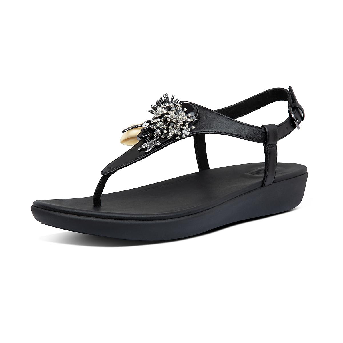 Sandalias Fitflop LAINEY Under The Sea Back-Strap Mujer Negras | Chile-59407