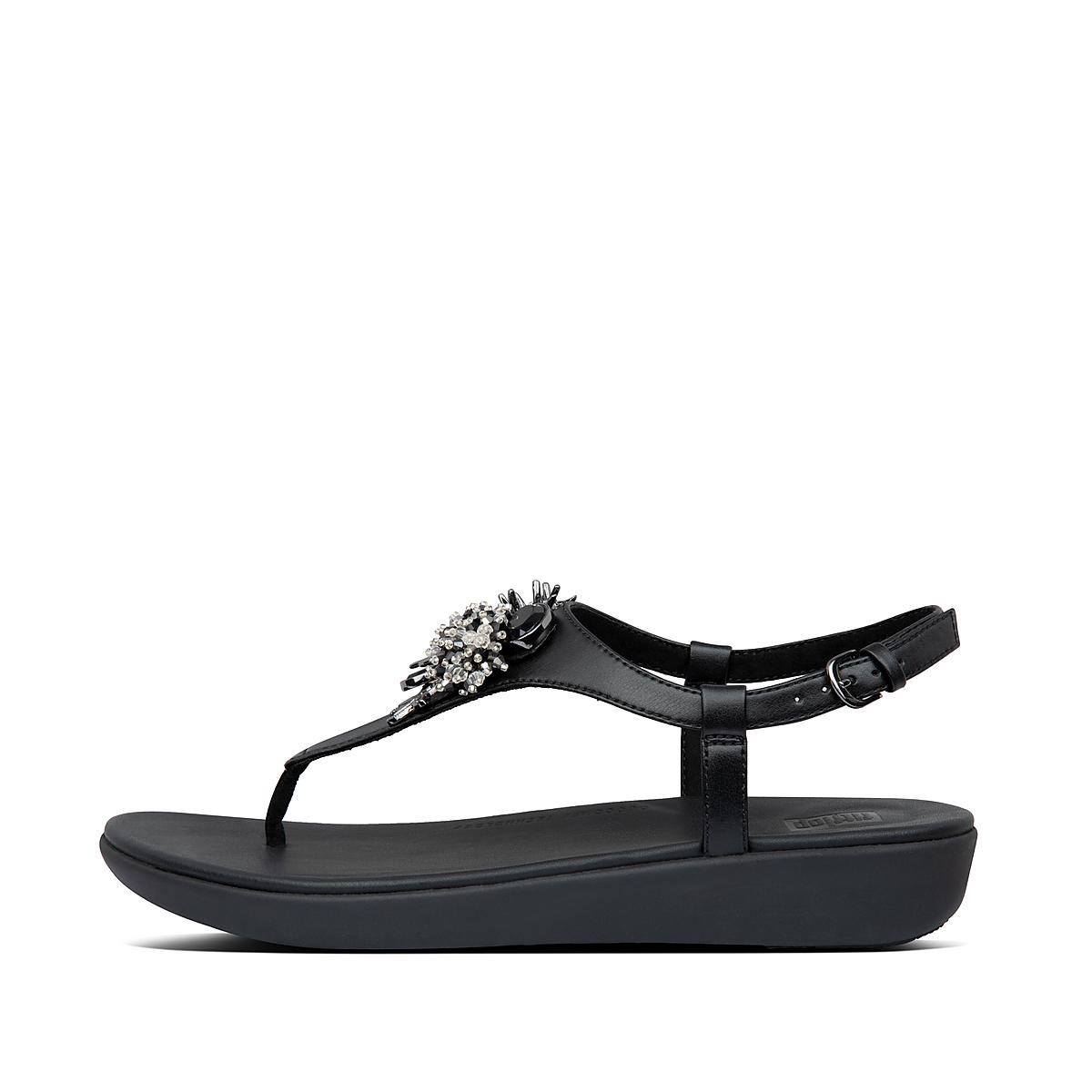 Sandalias Fitflop LAINEY Under The Sea Back-Strap Mujer Negras | Chile-59407