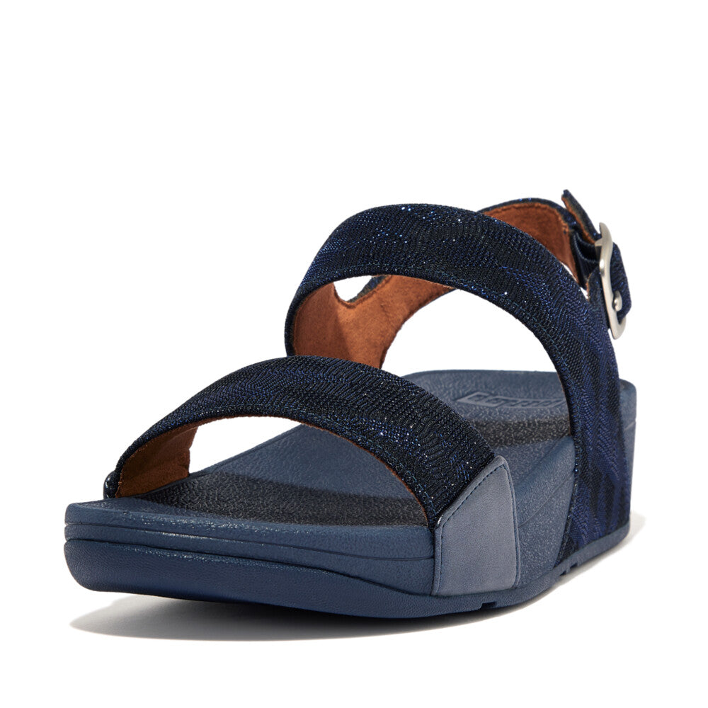 Sandalias Fitflop LULU Glitz Backstrap Mujer Azul Marino | Chile-06984